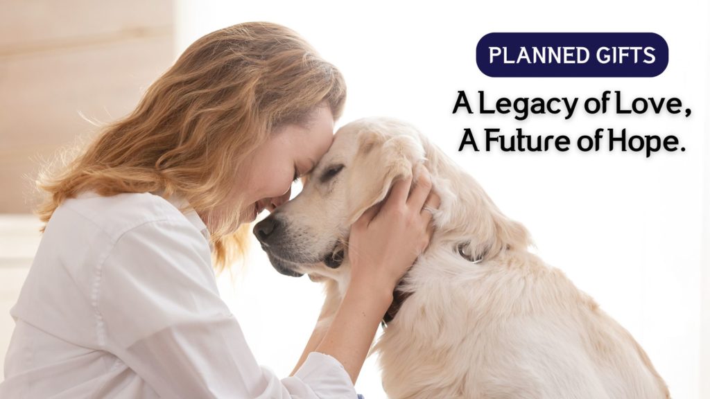 Legacy of Love, Future of Hope, woman and dog snuggling