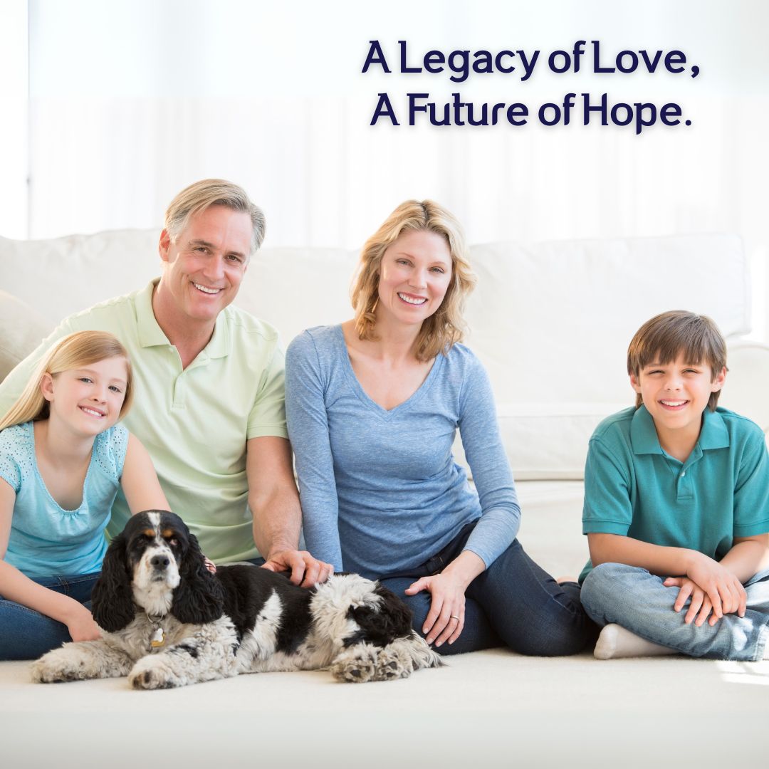 Planned giving, family with their dog